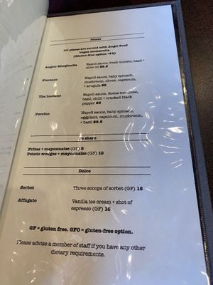 Menu July 2024  at The Bicycle Thief in Christchurch