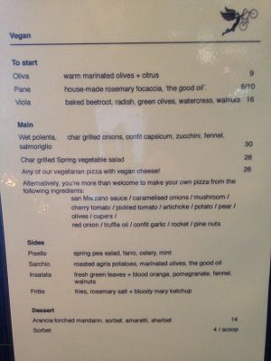 Full vegan menu! Yummy! at The Bicycle Thief in Christchurch