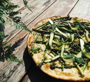 Green vegan pizza! at The Bicycle Thief in Christchurch