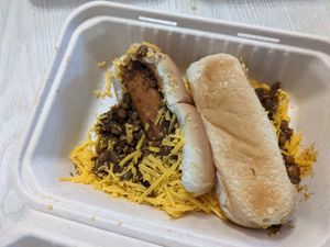 Cincinnati chili dogs at Essen Kitchen in Cincinnati