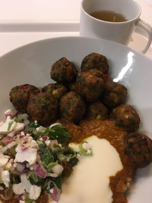 Vegetable balls - vegan dish at IKEA in Gentofte