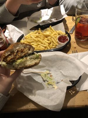 Seitan Side Chick vegan burger at Need Street Food in Portsmouth