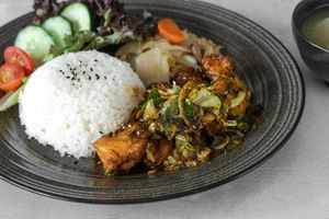 KamHeong Hericium Mushroom Set Rice at Simply Leafy in Penang