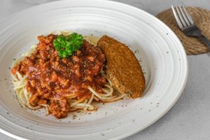Bolognese Spaghetti With Fish at Simply Leafy in Penang