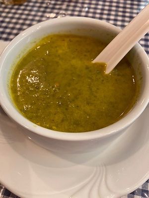 spinach soup at Swadishta - Kurfürstenstr in Berlin