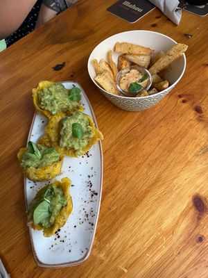 Patacones y yuca frita at Wakanda in Tenerife