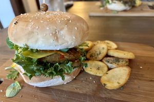 Wakanda vegan burger at Wakanda in Tenerife