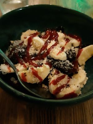 The only vegan dessert: brownie at Wakanda in Tenerife