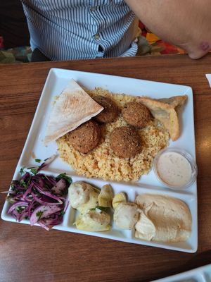Falafel option with couscous at Paradis du Liban in Norrkoping