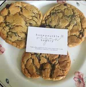 Vegan cookies! at Honeysuckle Vegan Bakery in Worcester