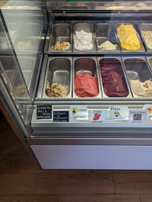 Vegan flavors at Gelateria Fancello in Dorgali