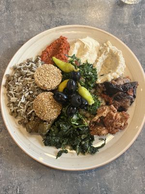 Vegan Stuff plate  at Tabbouli Street in Stockholm