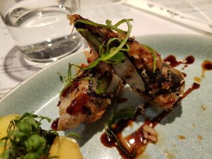 Great fried sushi at Tokyo Diner in Stockholm