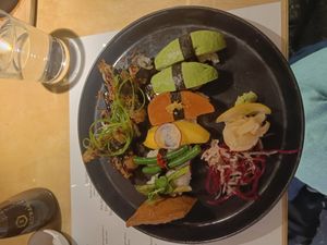 11 pieces vegan sushi at Tokyo Diner in Stockholm