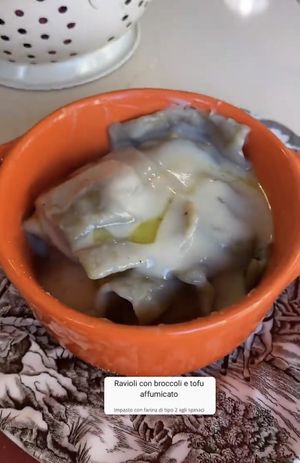 Ravioli broccoli e tofu  at Antica Casa Rava in Alessandria