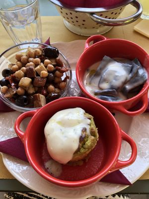 tasting plate of three dishes (14€)  at Antica Casa Rava in Alessandria