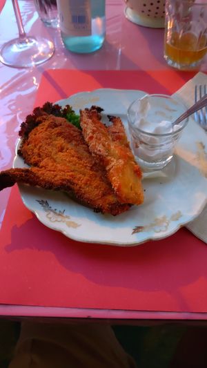 Deep fried zucchini flowers at Antica Casa Rava in Alessandria