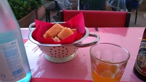 Very good homemade Focaccia served with the food at Antica Casa Rava in Alessandria