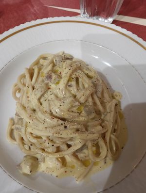Carbonara at Antica Casa Rava in Alessandria