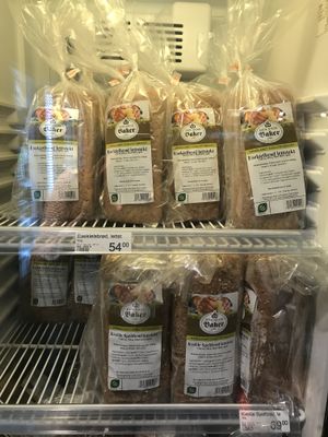 Bread in freezer (100% spelt & Ezekiel) at Life in Oslo