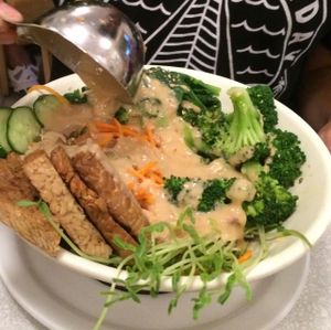 Buddha bowl at Aux Vivres - St Laurent in Montreal