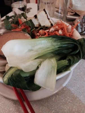 Thai Bowl: Beautiful presentation but not my favourite, definitely would go back to try something else... at Aux Vivres - St Laurent in Montreal