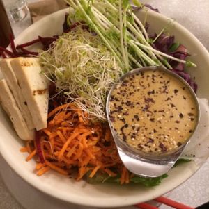 Veggie bowl at Aux Vivres - St Laurent in Montreal