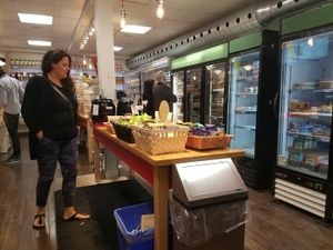 inside store cafe at Aux Vivres - St Laurent in Montreal
