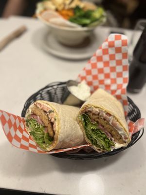 Souvlaki sandwich   at Aux Vivres - St Laurent in Montreal