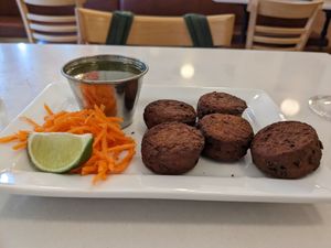 Falafel at Aux Vivres - St Laurent in Montreal