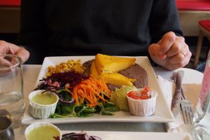 La Polenta - yummy! at Aux Vivres - St Laurent in Montreal