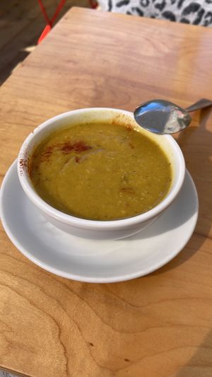 Dahl soup  at Aux Vivres - St Laurent in Montreal