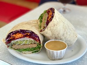 Dragon Sandwich! AMAAAZING!  at Aux Vivres - St Laurent in Montreal