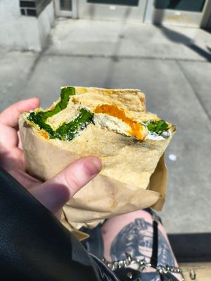 Vegelox wrap, to go  at Aux Vivres - St Laurent in Montreal