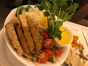 Californian salad with tempeh!  at Aux Vivres - St Laurent in Montreal