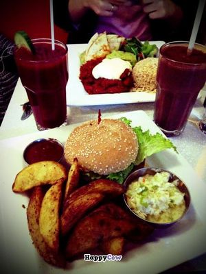 Portobello burger at Aux Vivres - St Laurent in Montreal