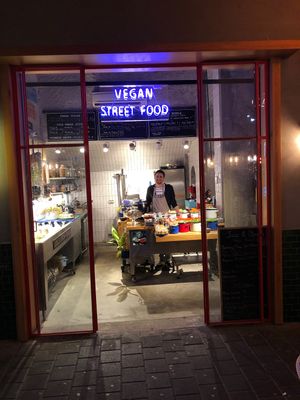 Entrance  at Juice & Bowl in Tel Aviv