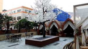 Interior of location - outdoors at Doco - City Farm House Cafe in Busan