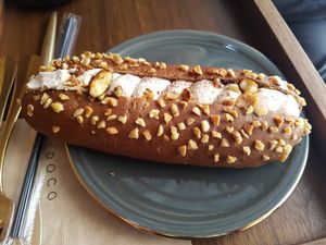 Creamy bread and nuts at Doco - City Farm House Cafe in Busan