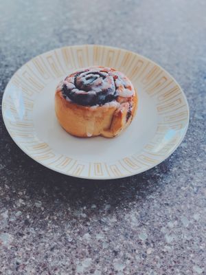 Cinnamon bun at Doco - City Farm House Cafe in Busan
