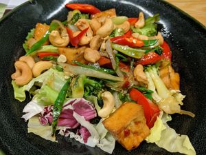 Warm chili salad at Wagamama in St Julians