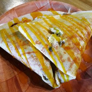 Veggie crepe with lentils and extra avo🤤 at Unity Cafe in Parkersburg