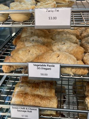 Vegan Pastie  at Apollo Bay Bakery in Apollo Bay