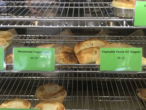 Vegan Pasties at Apollo Bay Bakery in Apollo Bay