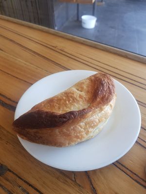 Vegan pastie at Apollo Bay Bakery in Apollo Bay