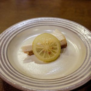 Lemon tofu cheesecake at Itadakizen Colline de Tara in Nagoya