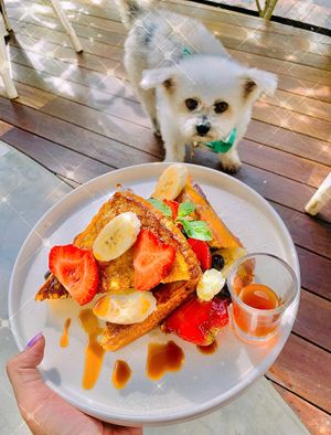 french toast 💕 IG @fluffybenben at I Am Vegan Babe in Canggu