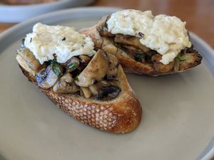 Cheesy Mushroom Toast at I Am Vegan Babe in Canggu