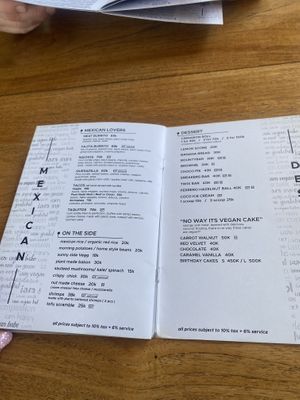 Menu May 2022  at I Am Vegan Babe in Canggu