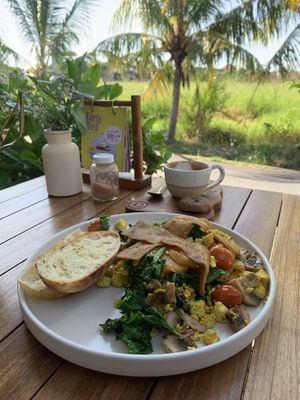 Crazy breakfast   at I Am Vegan Babe in Canggu